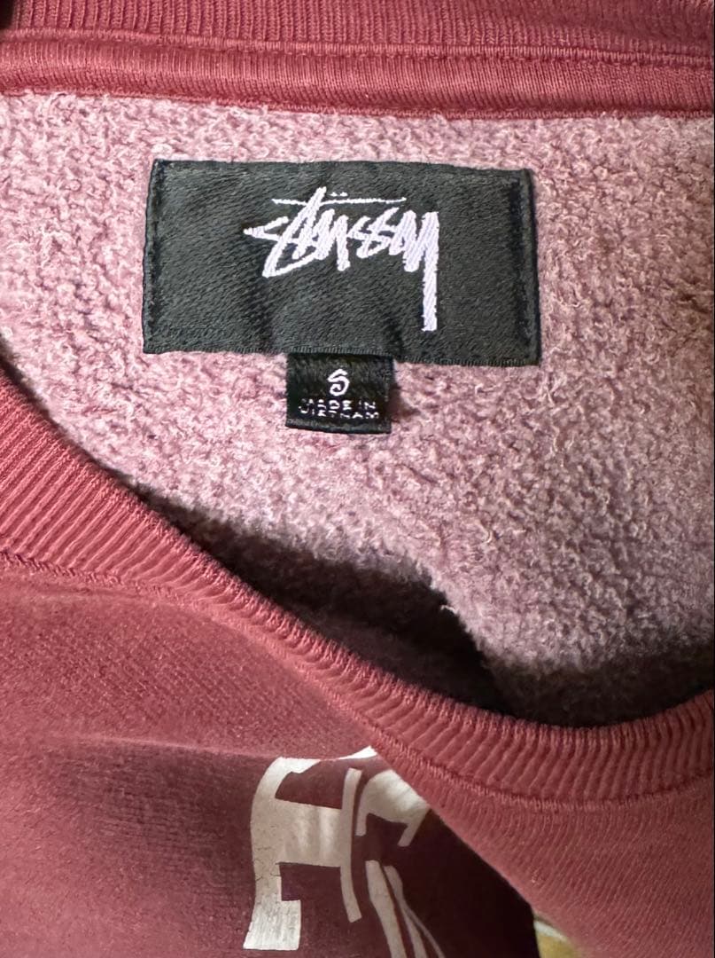 STÜSSY スポーツ スウェットシャツ バーガンディ