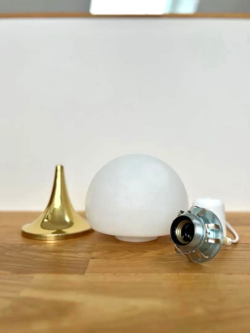 独1970年代　Limburg 真鍮とフロストガラス　ヴィンテージ・ペンダント