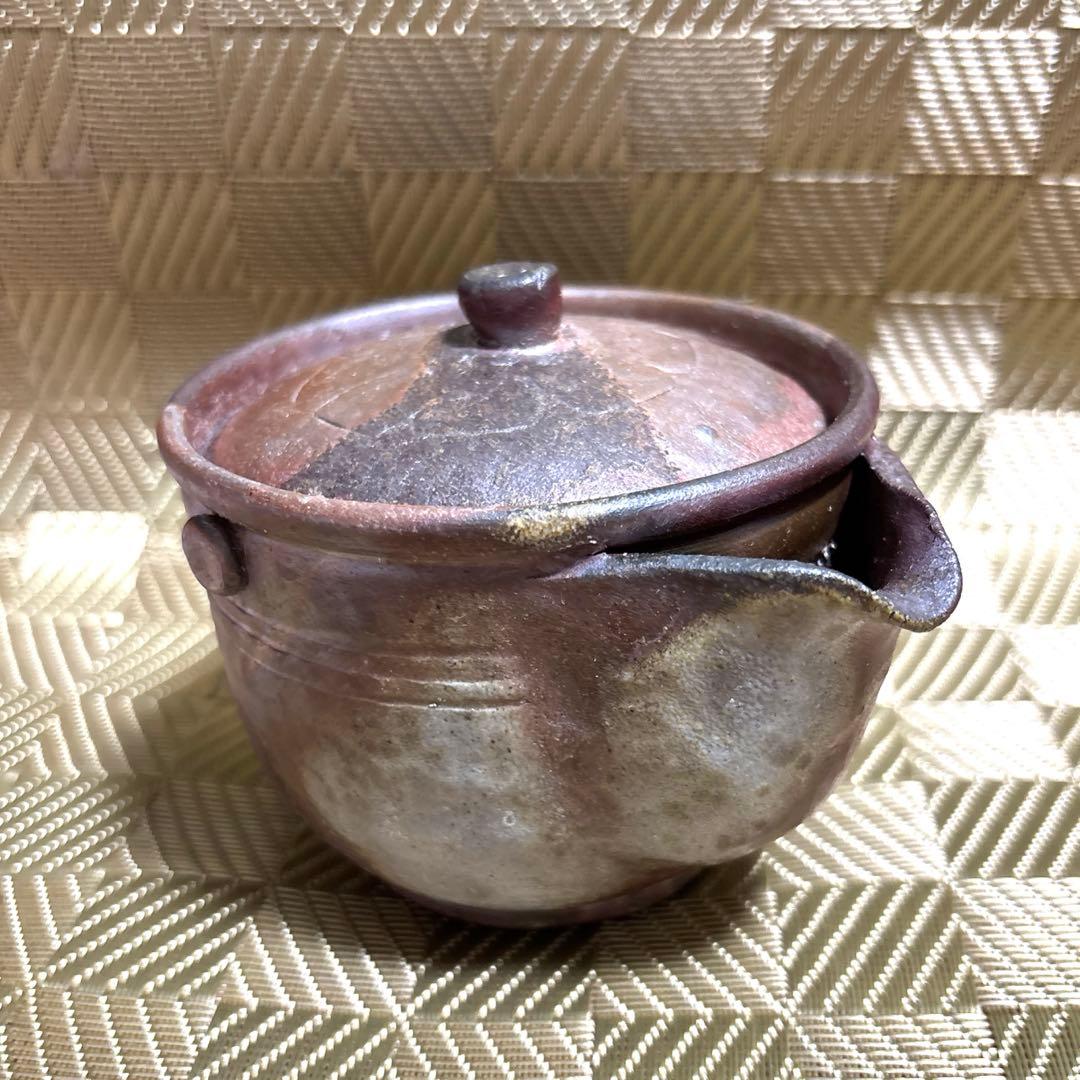 備前焼　宝瓶　急須　焼物　花