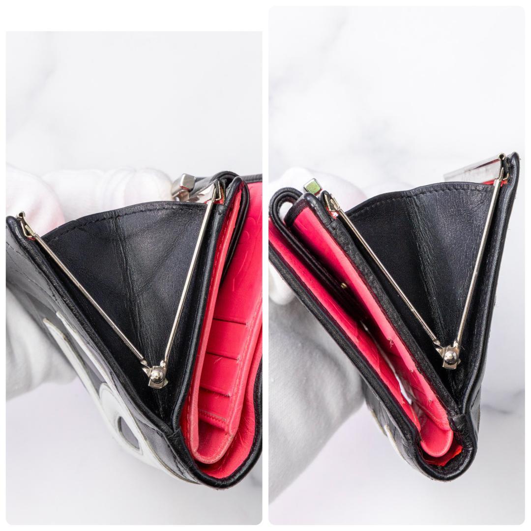 CHANEL シャネル 二つ折り 財布 カンボンライン ブラック