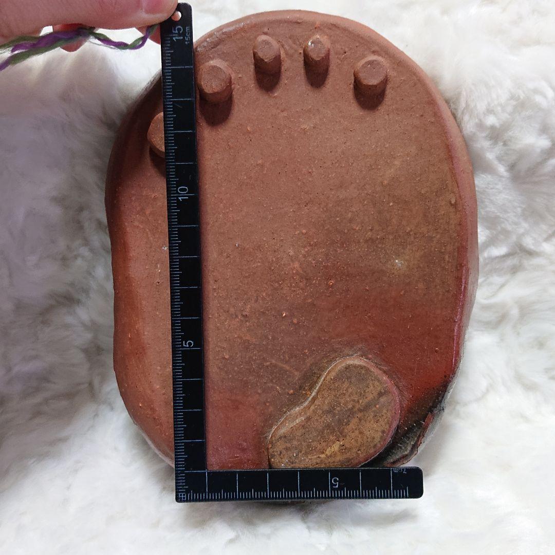 【2473】119..足プレート皿…備前焼