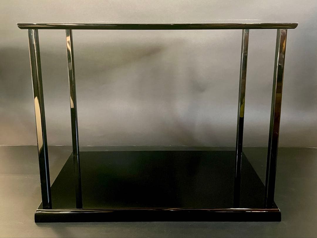 【超美品】「母」 輪島塗師 茶平 一斎 真台子 真塗 共箱 共布 (19F①)