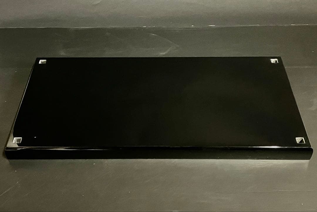 【超美品】「母」 輪島塗師 茶平 一斎 真台子 真塗 共箱 共布 (19F①)