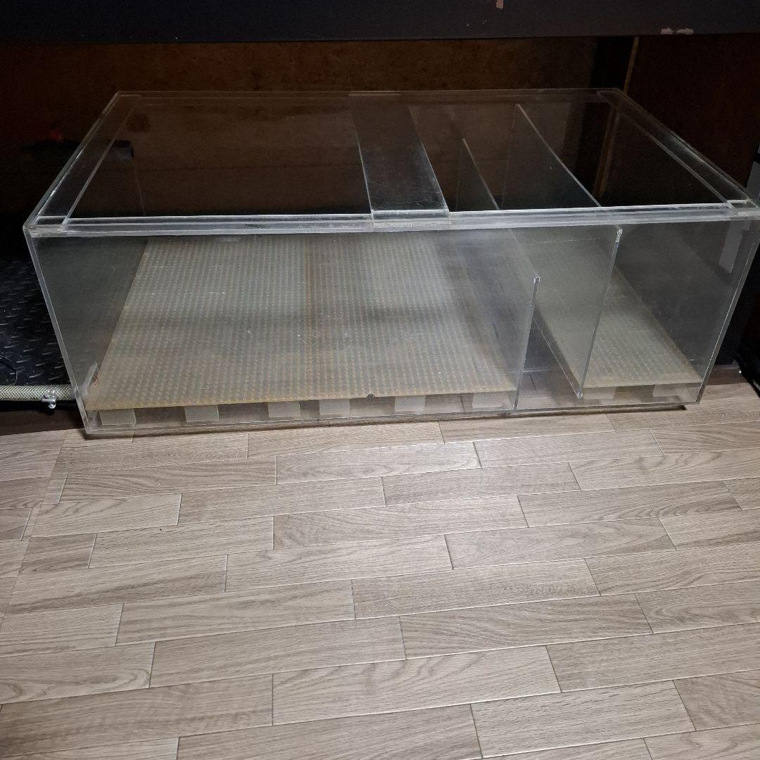 茨城　ろ過層　アクリル水槽　1000×600×350