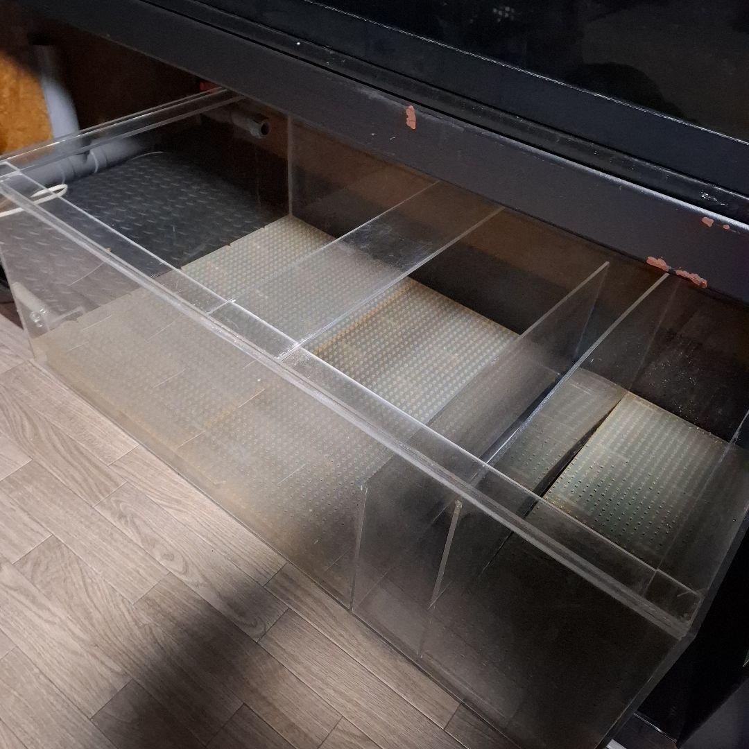 茨城　ろ過層　アクリル水槽　1000×600×350