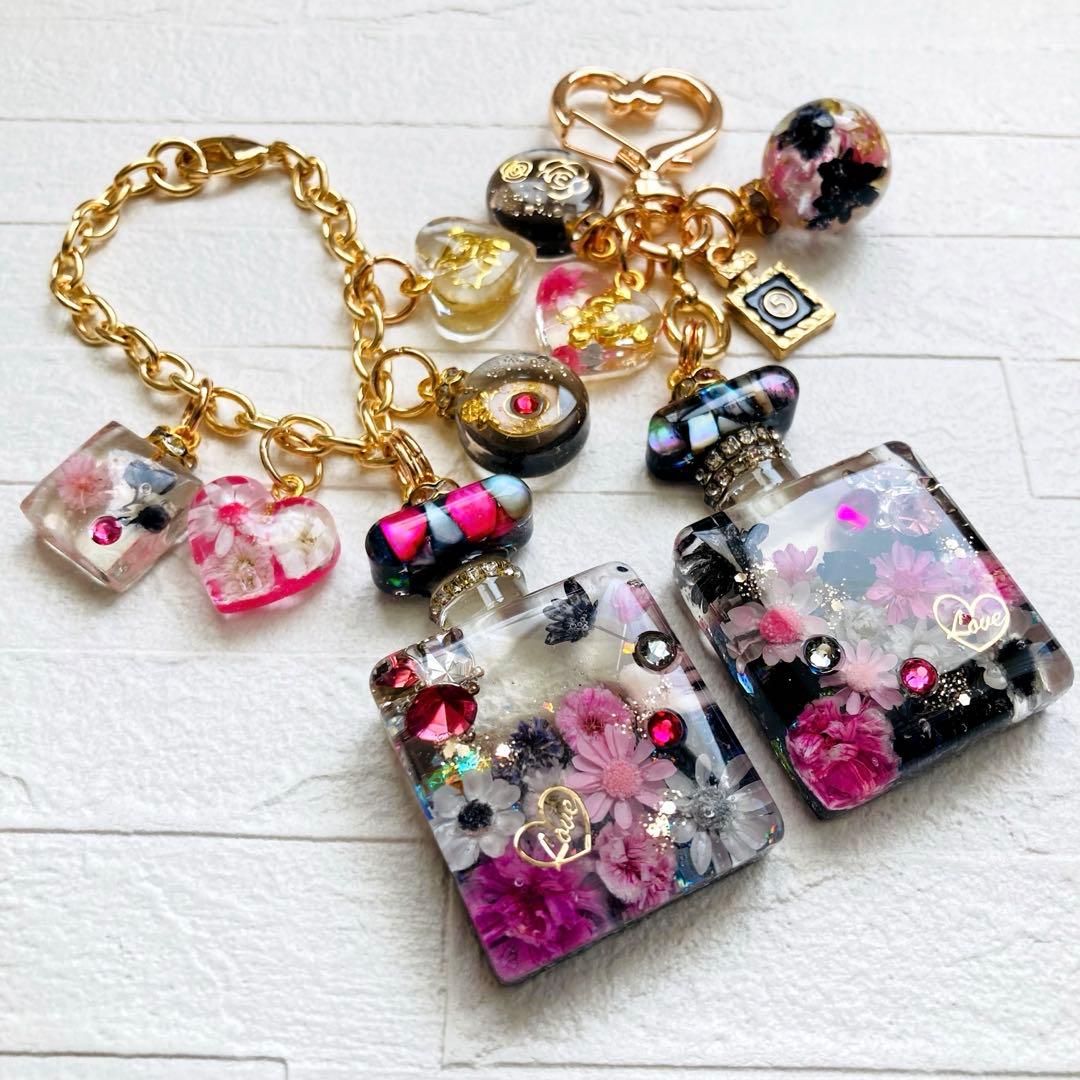 ☆Fivepeacelove☆ページ　名入れチャームレジンキーホルダー5点