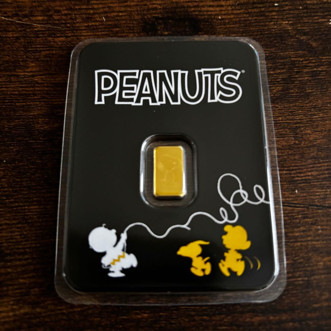 【75周年限定】スヌーピー 0.5g 純金 インゴット Fine Gold