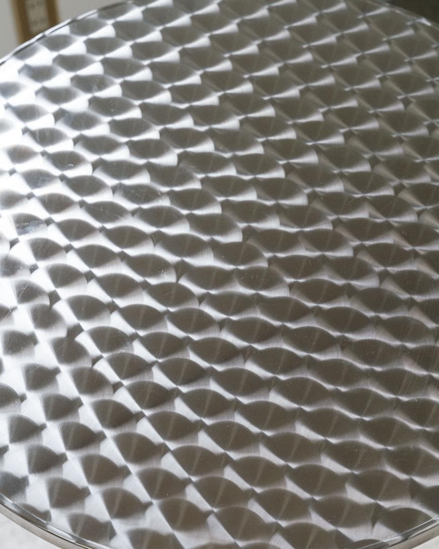 90s ヴィンテージ メタリック ラウンドテーブル ダイナー仕様 レトロモダン