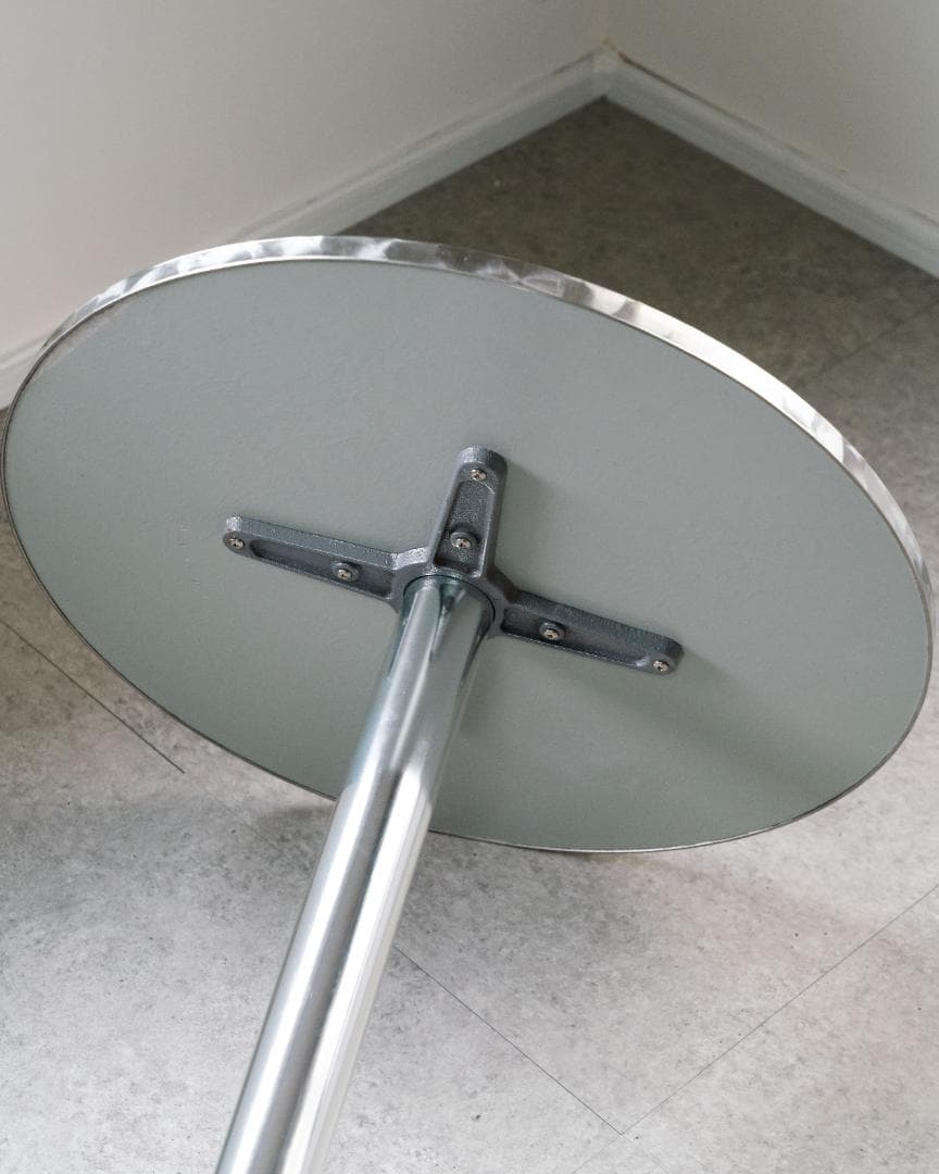 90s ヴィンテージ メタリック ラウンドテーブル ダイナー仕様 レトロモダン