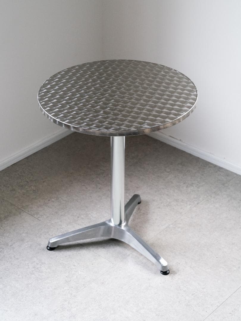 90s ヴィンテージ メタリック ラウンドテーブル ダイナー仕様 レトロモダン