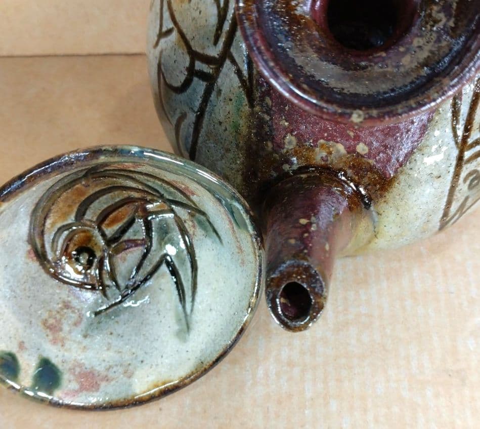 【本物保証】金城次郎 壷屋焼 酒器(カラカラ,ぐい呑) 共箱 栞 人間国宝 美品