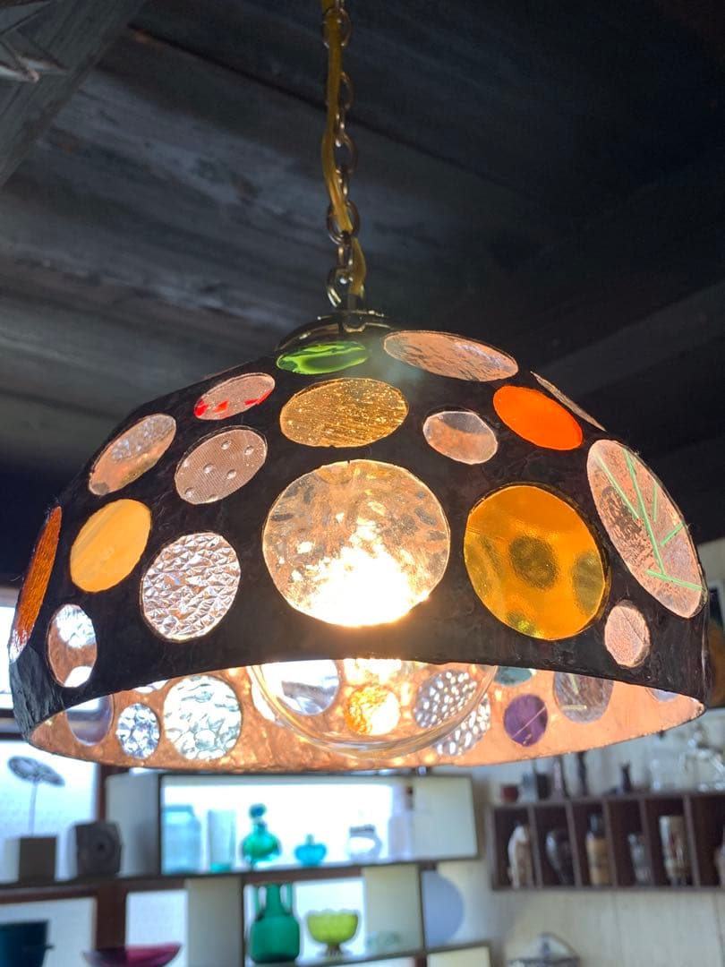 ステンドグラスランプ　ガラスランプ　ひっかけシーリングライト