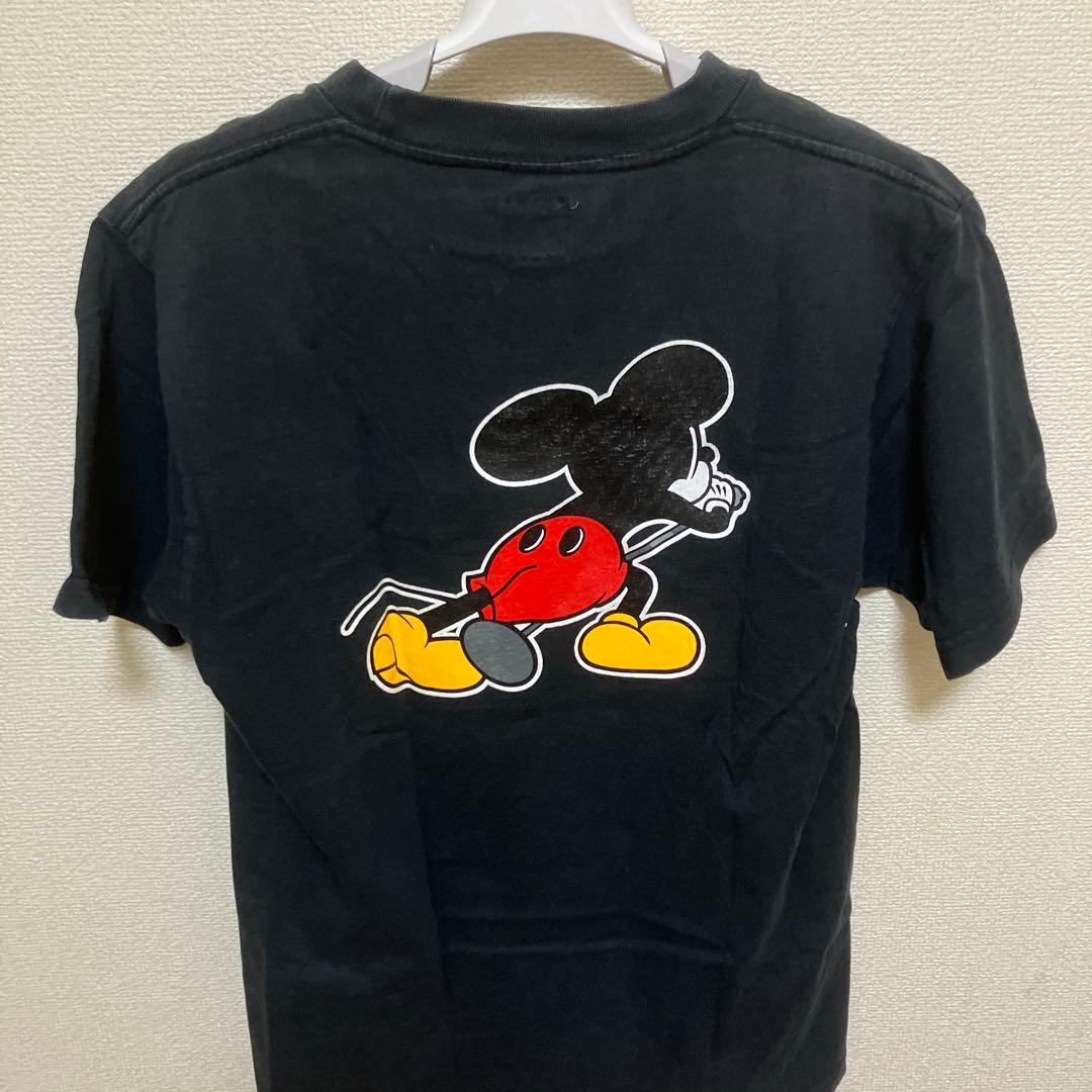 ミッキーマウス プリント Tシャツ 黒