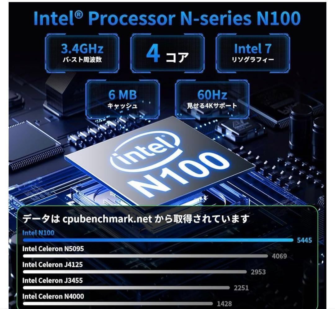 512167 AWOWミニpc win11 Pro N100、 16+512GB