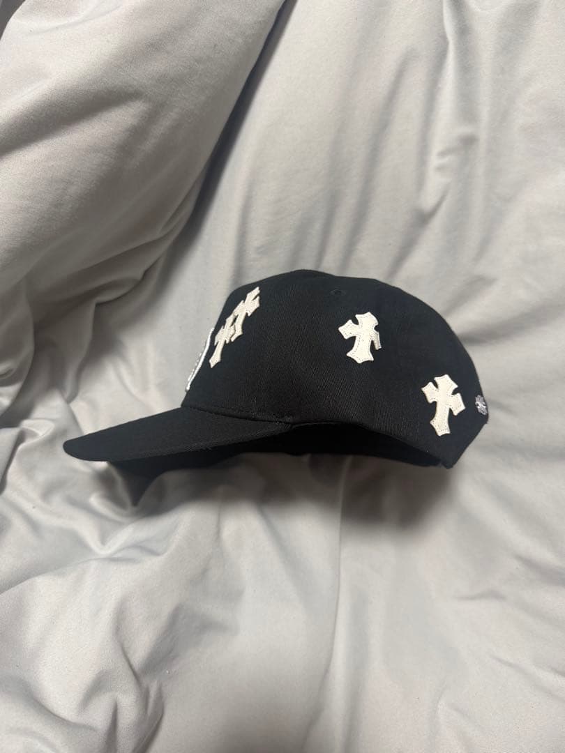Chrome hearts クロス刺繍 ブラックベースボールキャップ