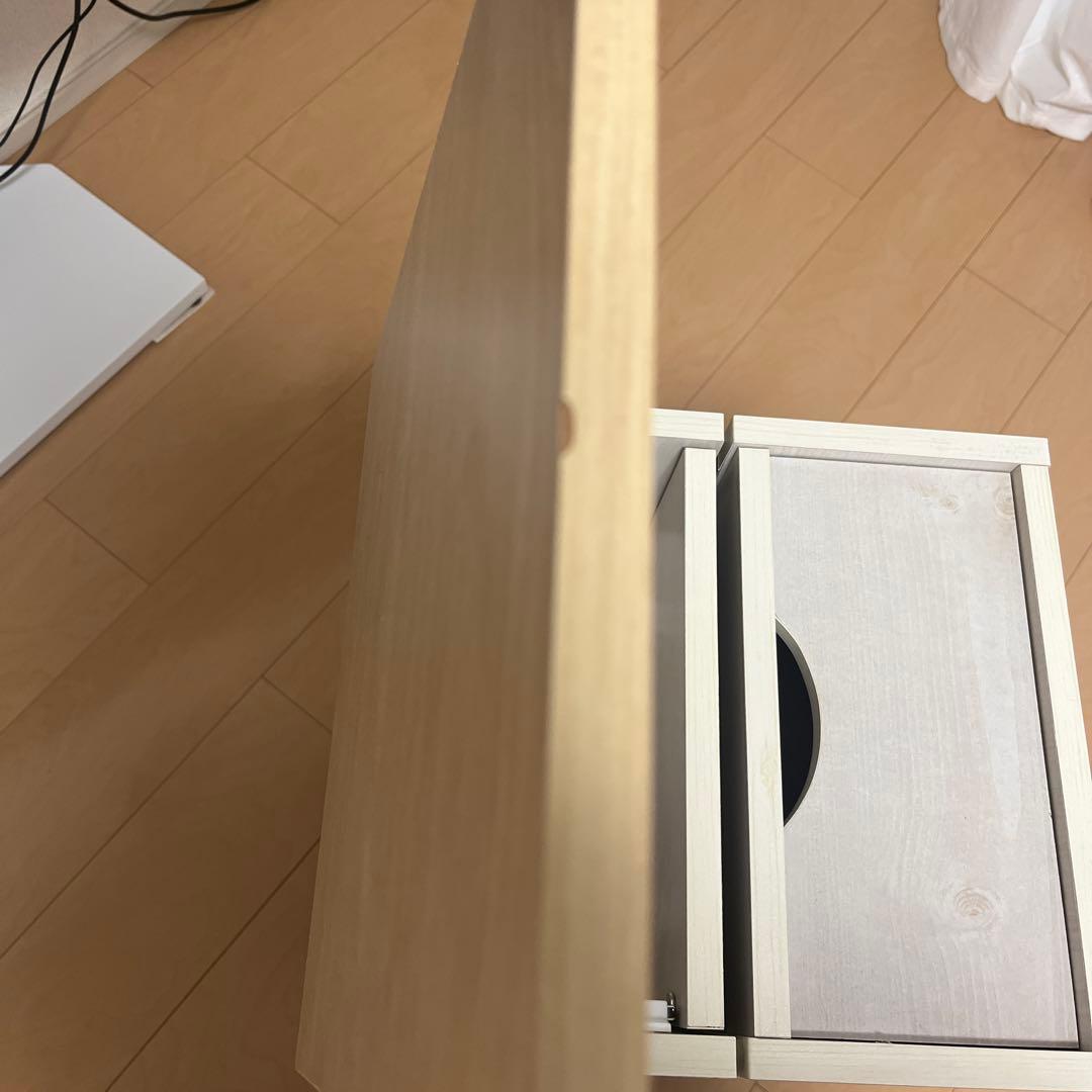 コスメワゴン キャスター付き ホワイト