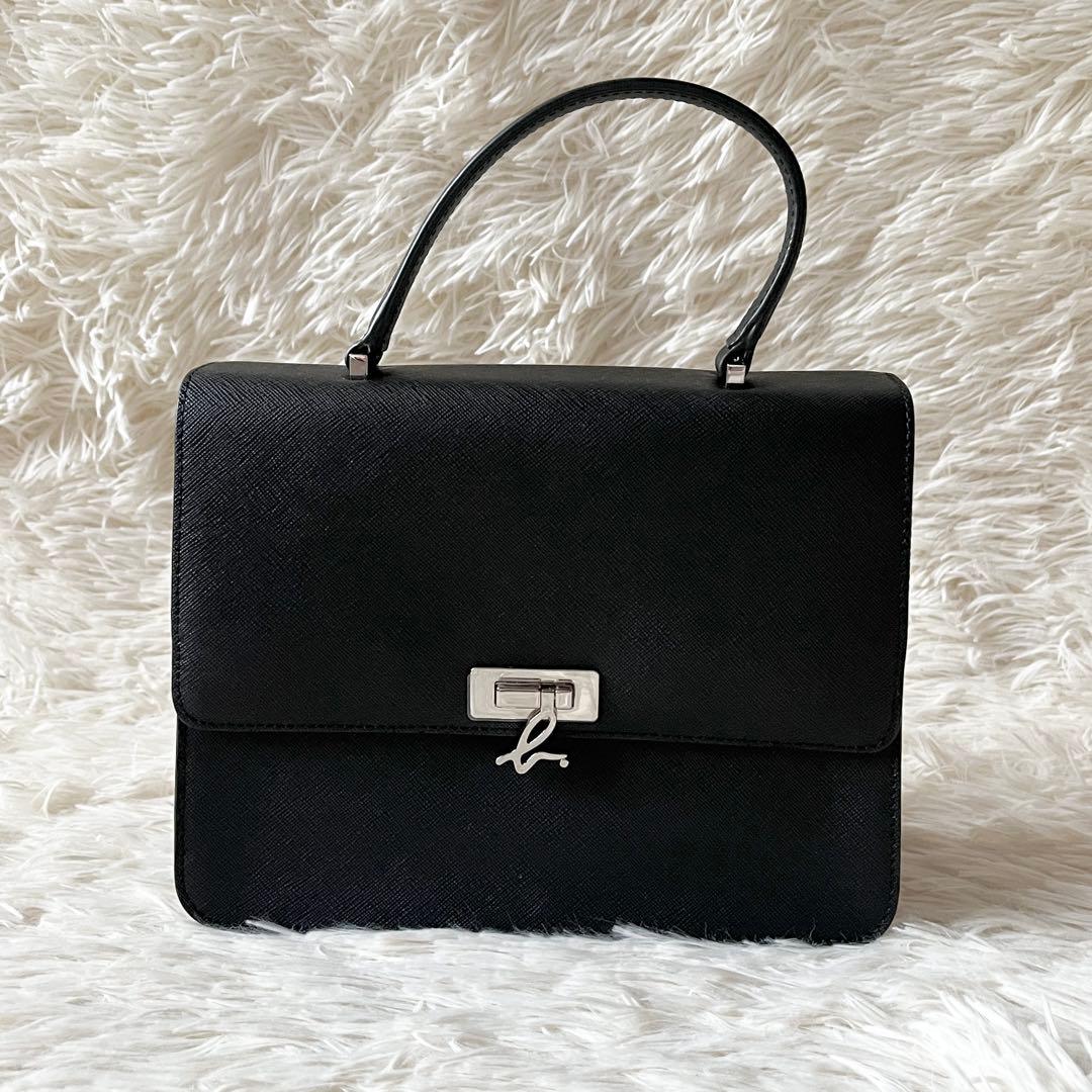 未使用級✨アニエスベー 2Wayハンドバッグ サフィアーノレザー