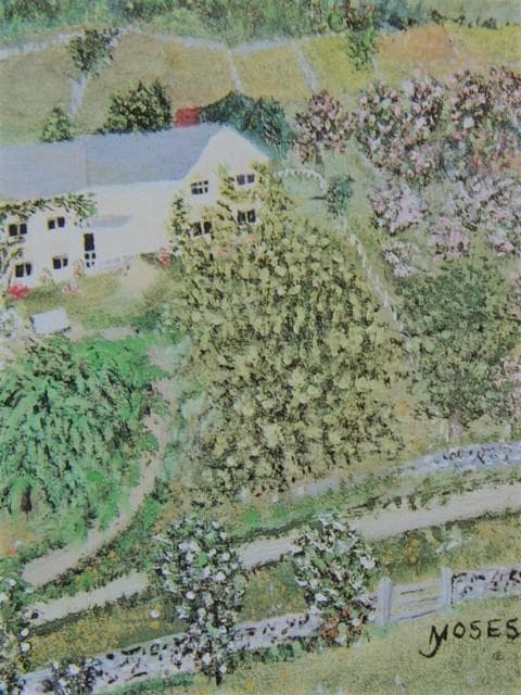 グランマ・モーゼス、『グランドマア・モーゼスの家』、希少画集画、状態良好