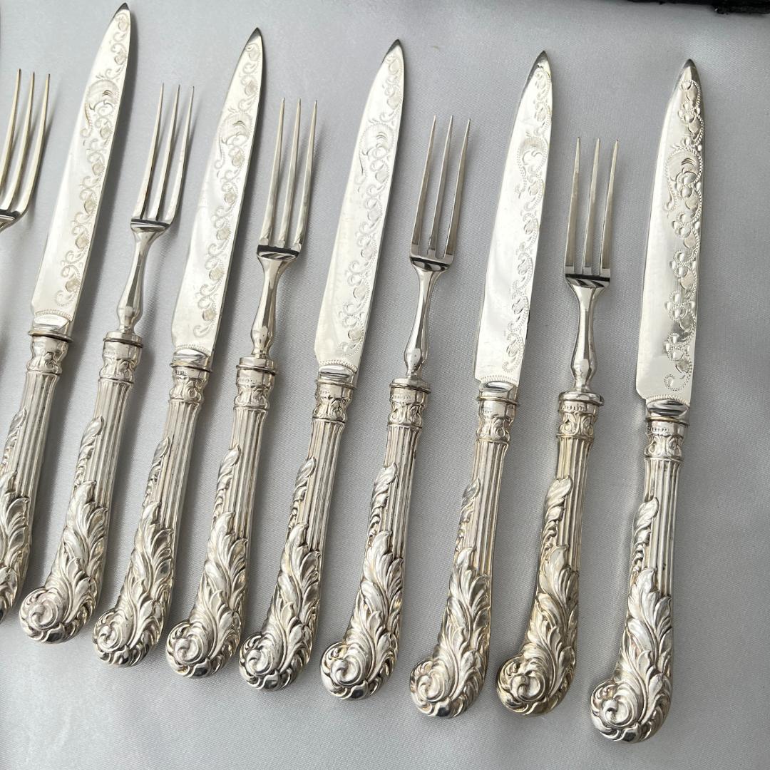 【Hamilton Laidlaw & Co 】アールヌーボー ナイフ/フォーク