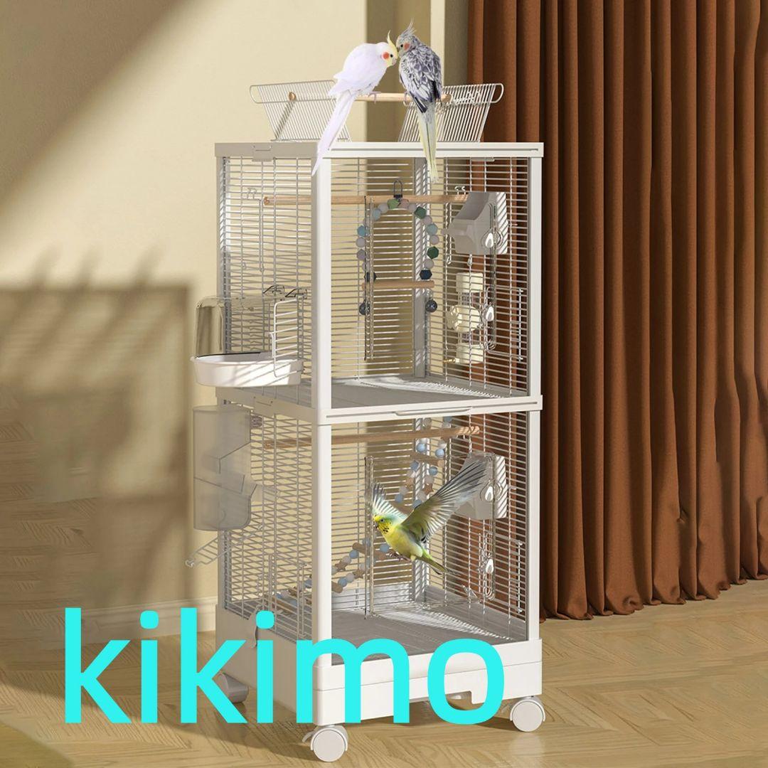 鳥かご 透明アクリル製ドア＆多機能拡張口 ダブルロック式設計 簡単清掃可能