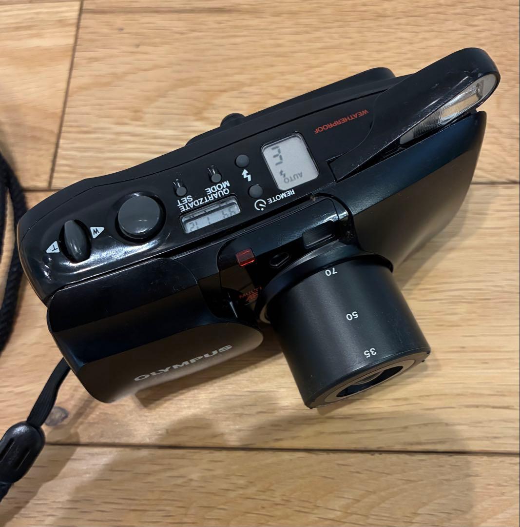 OLYMPUS μ ZOOM 120 コンパクトフィルムカメラ　パノラマ　黒