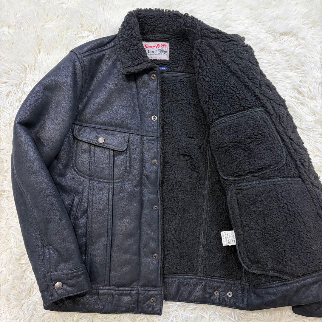 【美品】リー シップスジェットブルー別注 フェイクムートン ストームライダー S