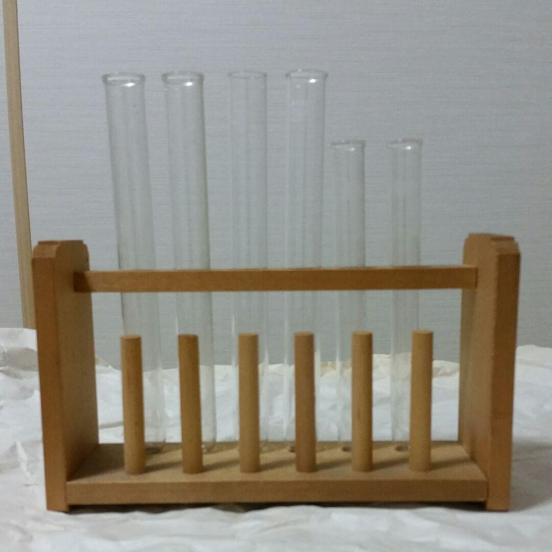 ガラス製試験管6本セット【スタンド付】