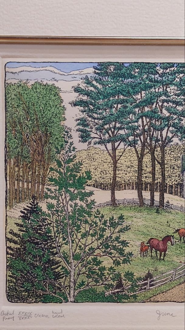 スーザン・ハント・ウォルコッツ　銅版画　JUNE