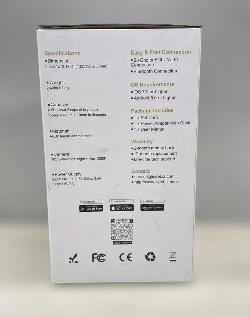 10008 Iseebiz ドッグカメラ 飛び出すおやつ　ホワイト