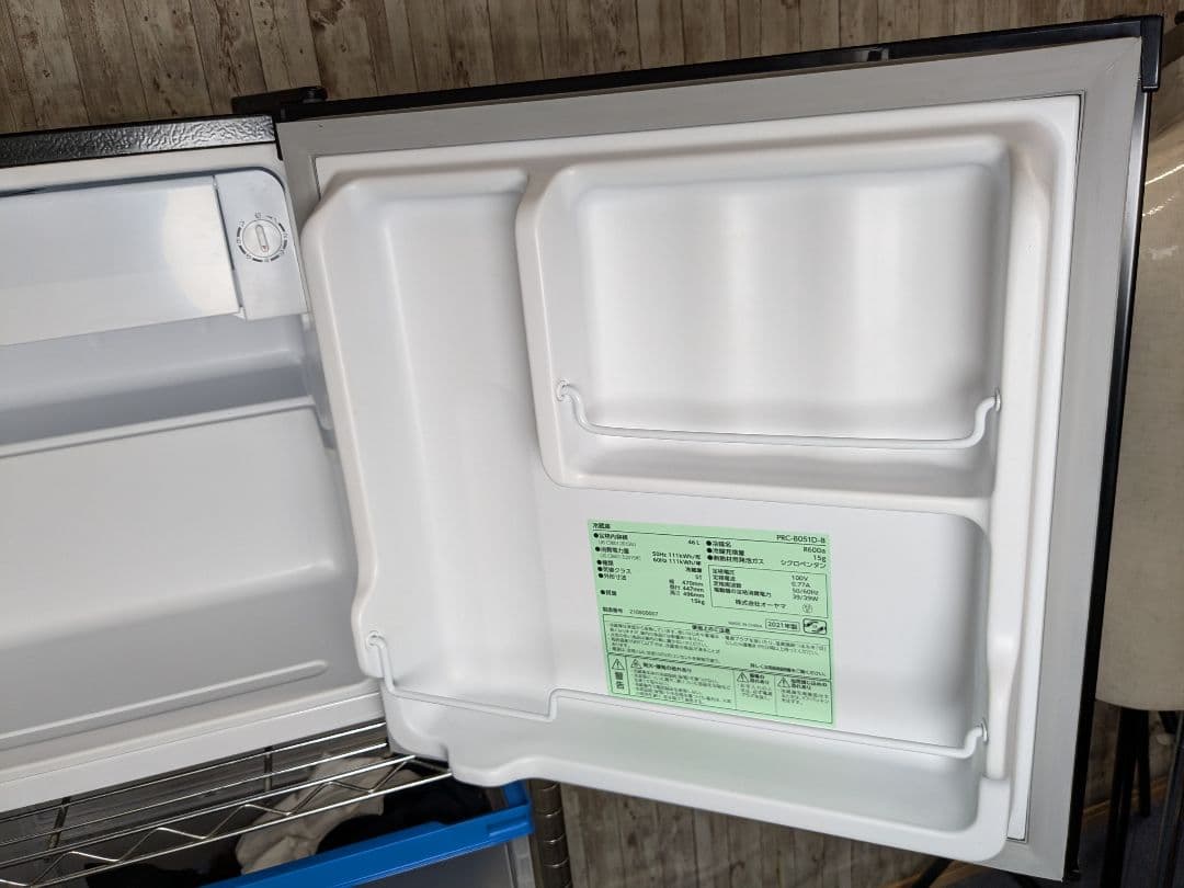 アイリスオーヤマ 冷蔵庫 PRC-B051D-B 46L 1ドア 2021年