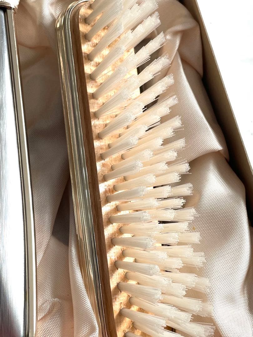 イギリス製 mascot 化粧台セット アンティーク 高級ミラー ブラシセット