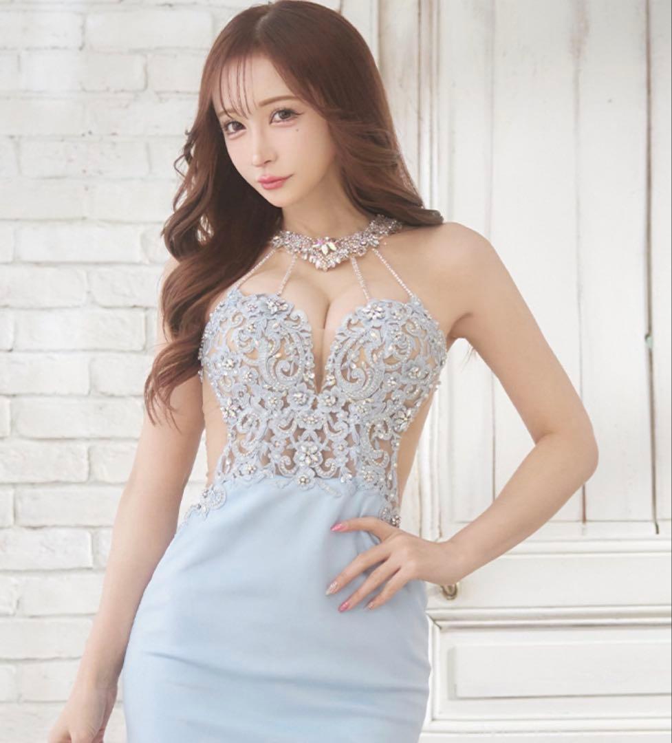 水色刺繍タイトドレス sugar AngelR