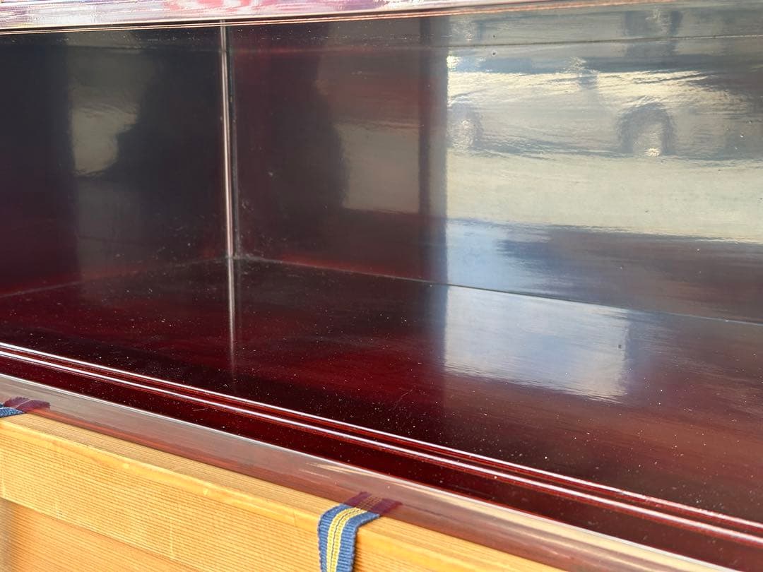 a454 送料無料 組立式 木製 紹鴎棚 塗師 八木祥雅作 漆器 共箱