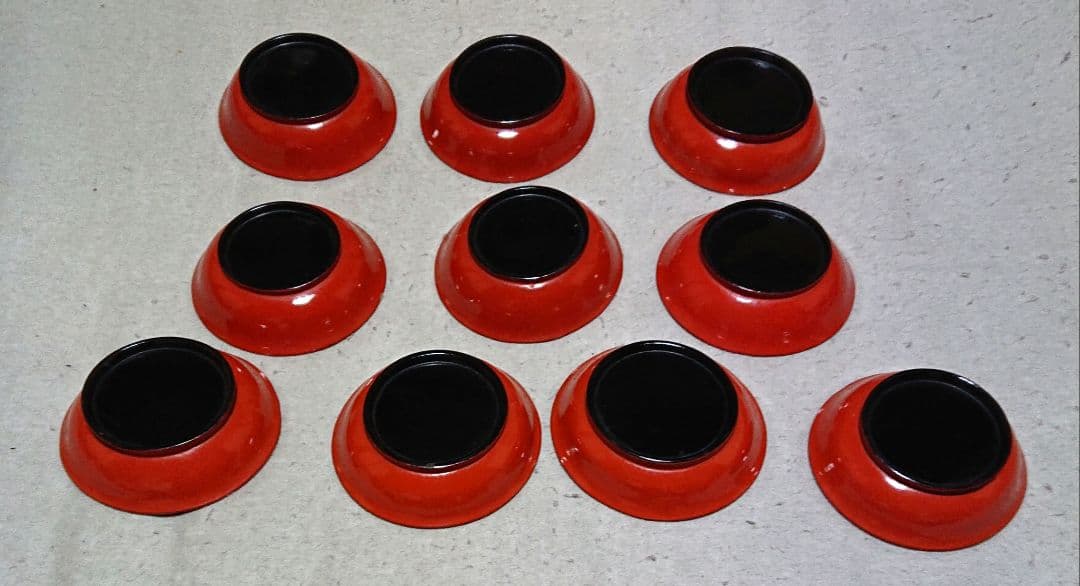 茶道具漆器 手塩皿 10枚