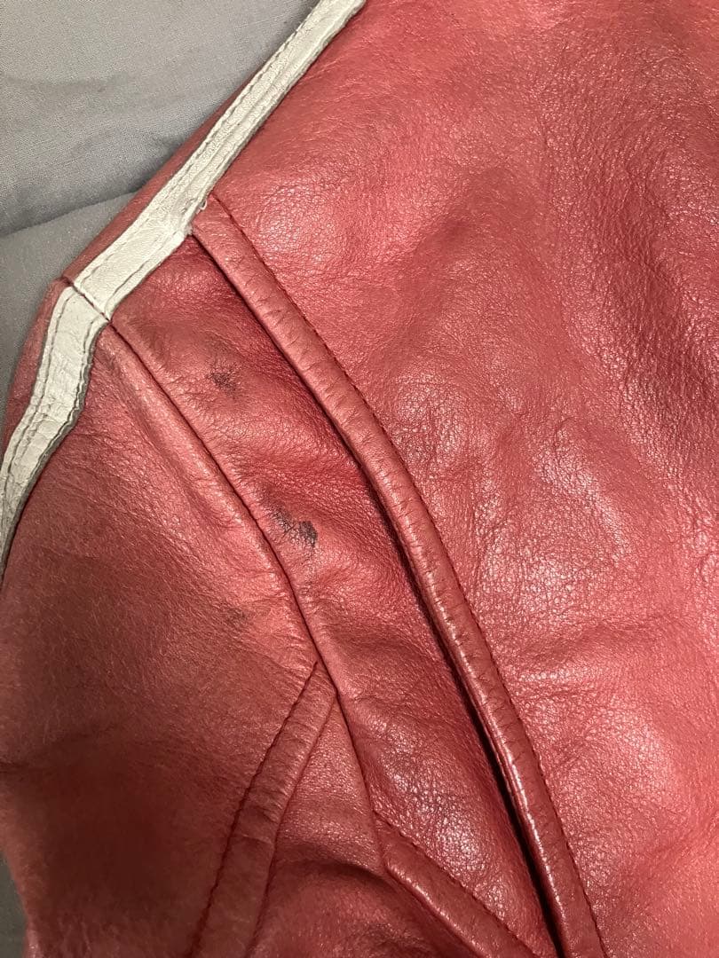 希少 Schottクラシックレーサージャケット レッド XS ラムレザー 羊革