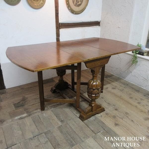 イギリス アンティーク 家具 ゲートレッグテーブル バタフライ 英国 6115e