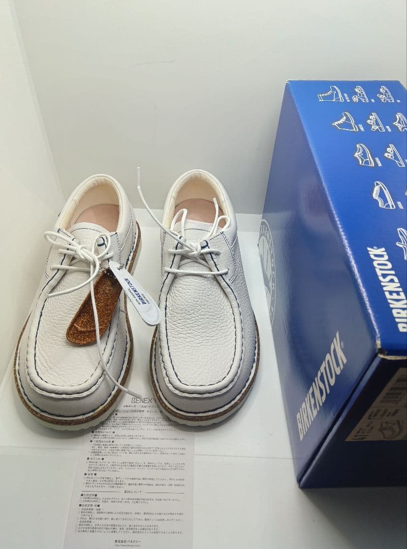 モ*ん様 新品ビルケンシュトックパサディナ白ホワイトレザー本革42