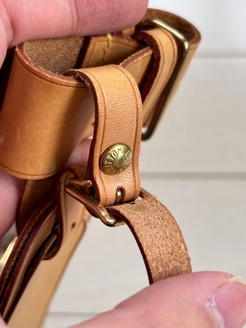 LOUIS VUITTON ヌメ革ネームタグ&ポワニエ　4点セット