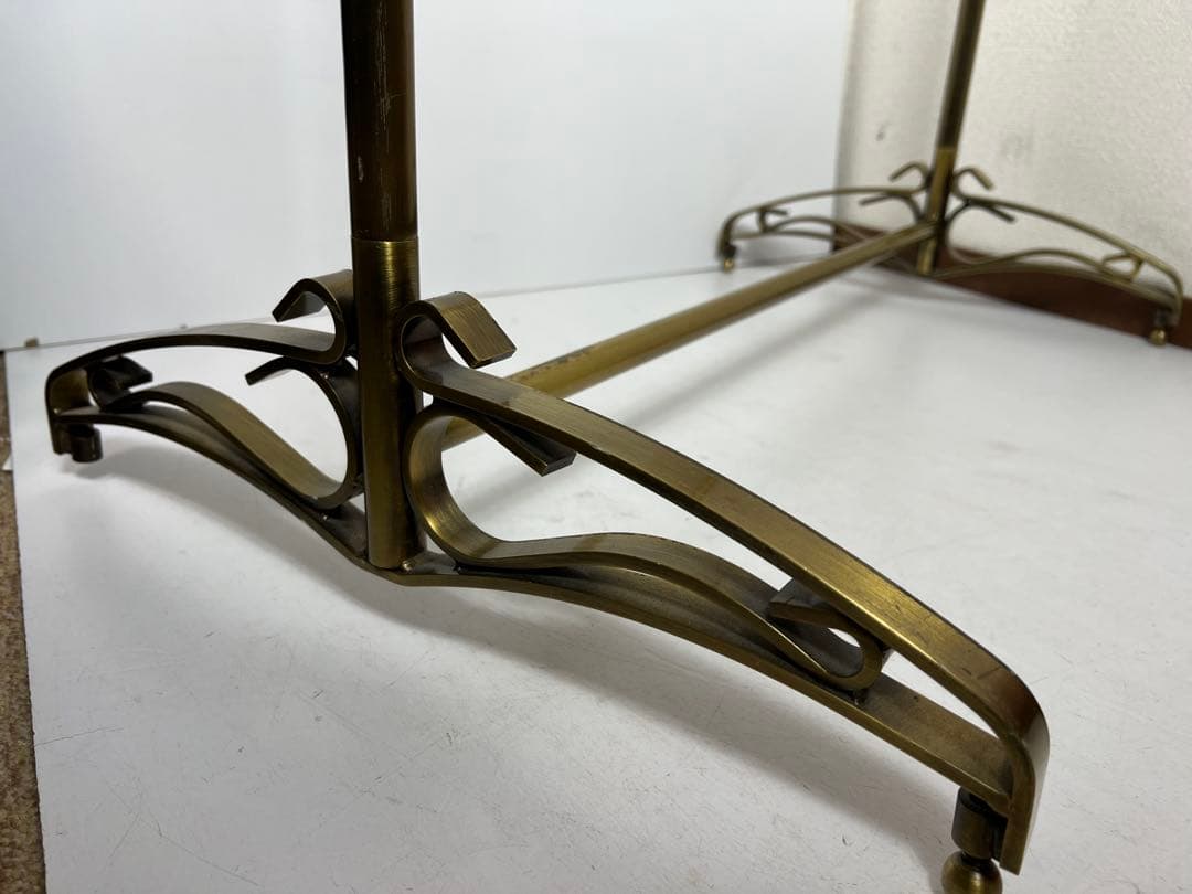 ① アンティーク　ゴールド　ハンガーラック デコラタイプ　幅90cm