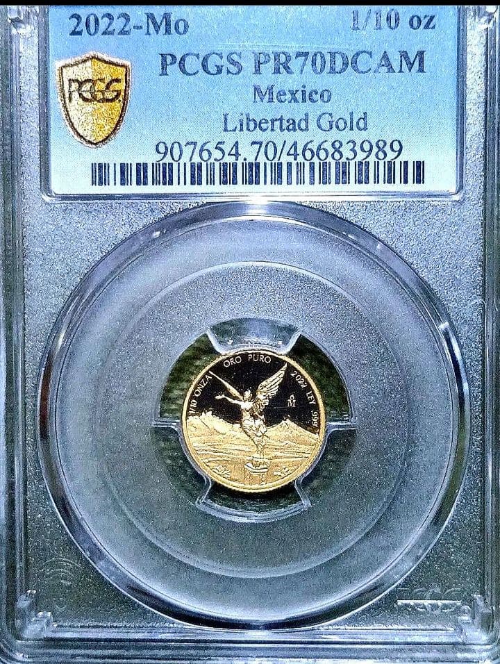 PCGS 2022 最高鑑定　PR70 DCAM 1/10oz　世界38枚