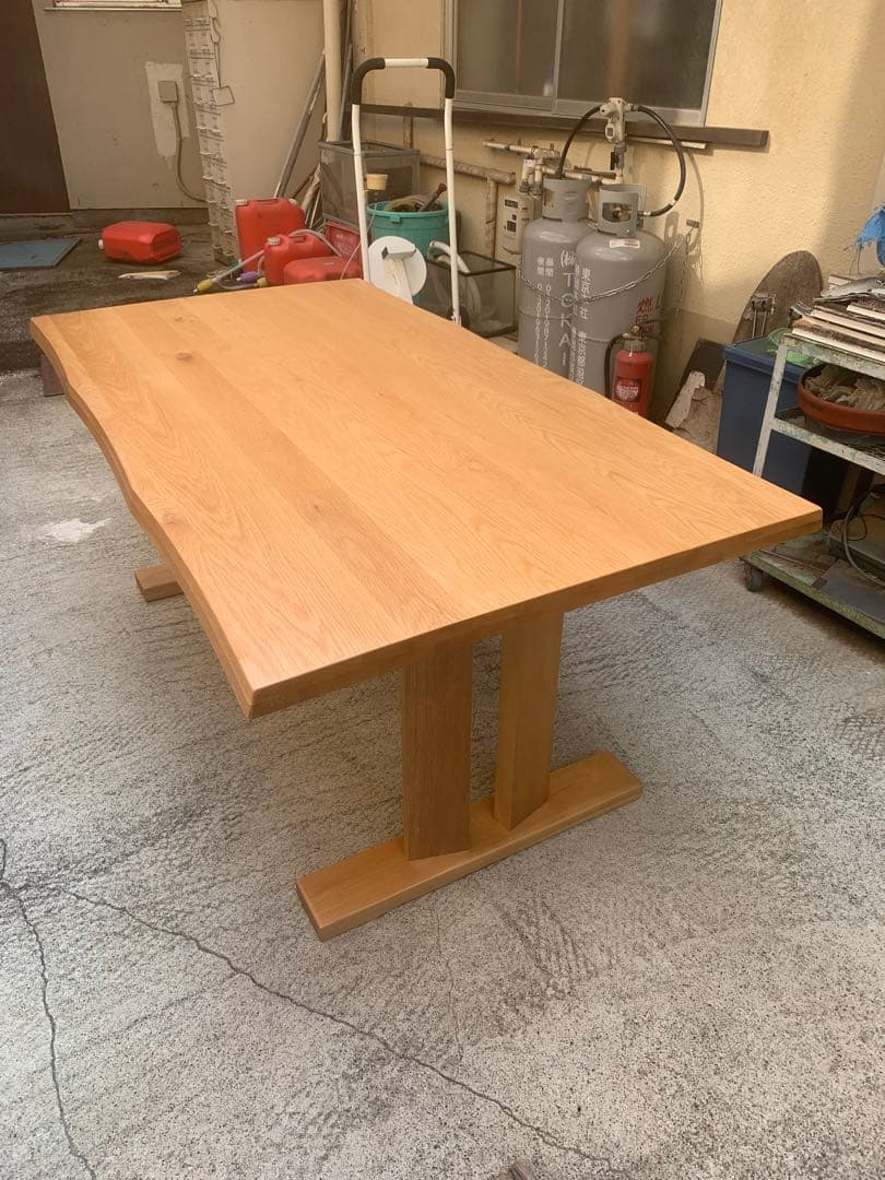 美品ダイニングテーブル 幅165cm タモ材 ウィドゥ・スタイル 食卓テーブル