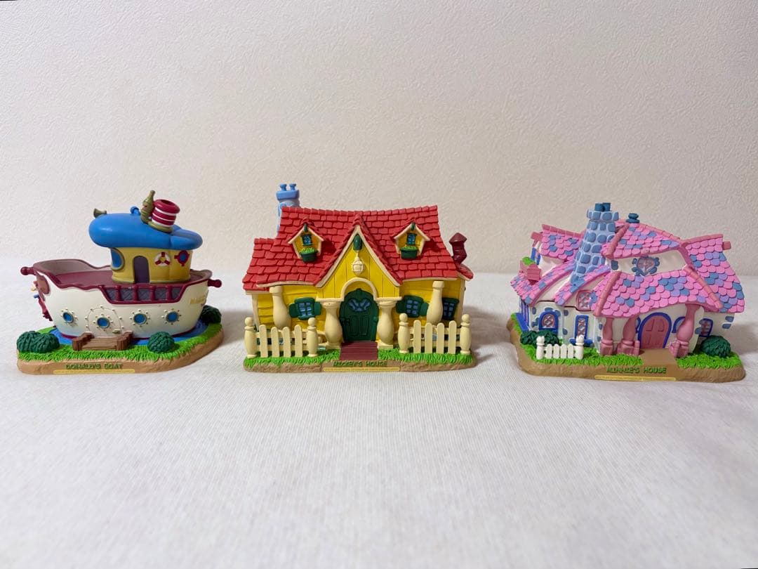 【約30年前の非売品、UCC当選品】ミッキー ミニー ドナルドの家 陶器置物