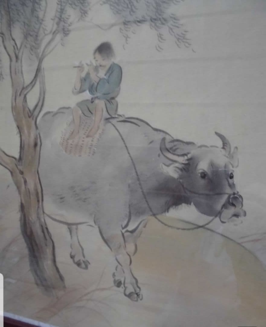 円山応挙　牧童絹本