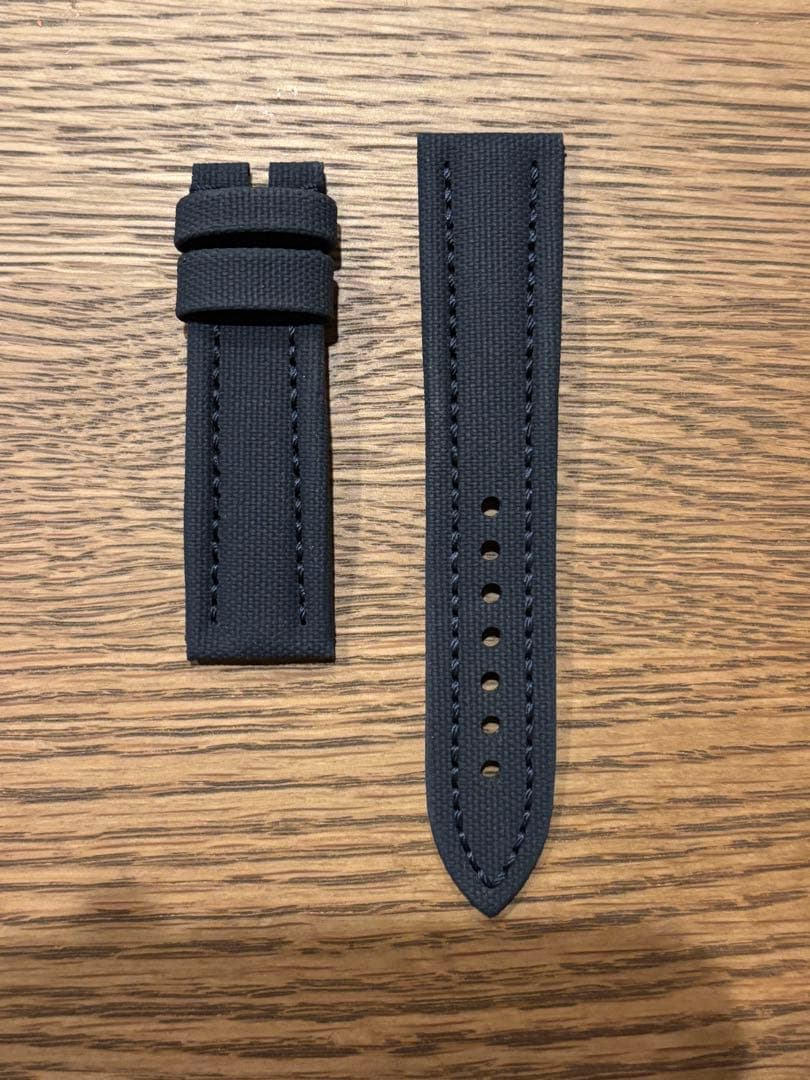 ブランパン フィフティファゾムス38mm用 純正ストラップ ネイビー