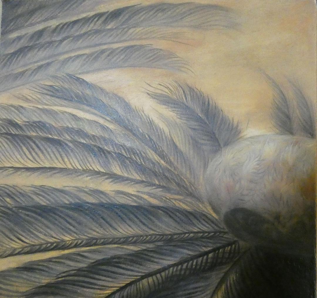 【値下げ】風景画　油絵　田中一村　M10号絵画　額付き　手描き　肉筆