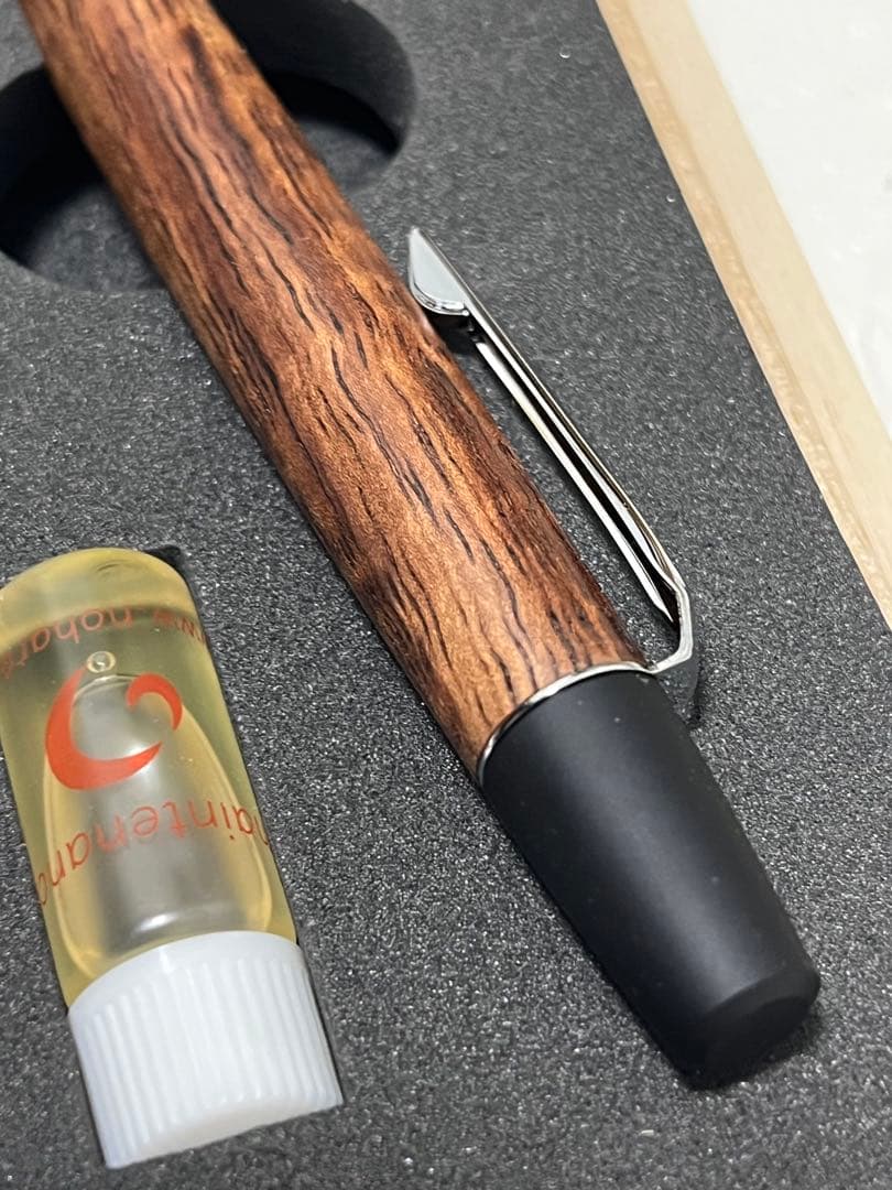 野原工芸 ハワイアンコアカーリー ボールペン　ロータリー SANZO シルバー