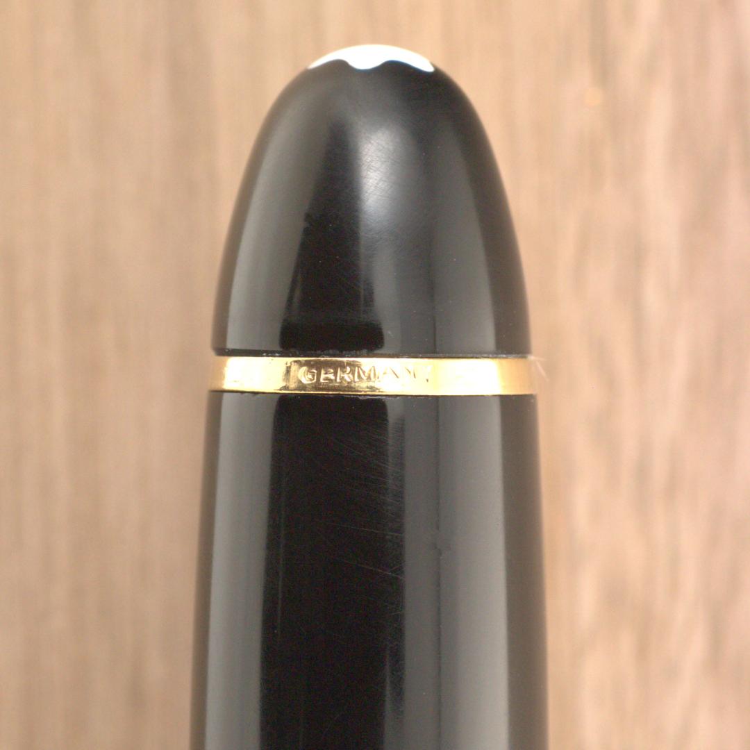 ★美品★　モンブラン　万年筆　149　18C　三帯　F　エボナイト芯　箱インク