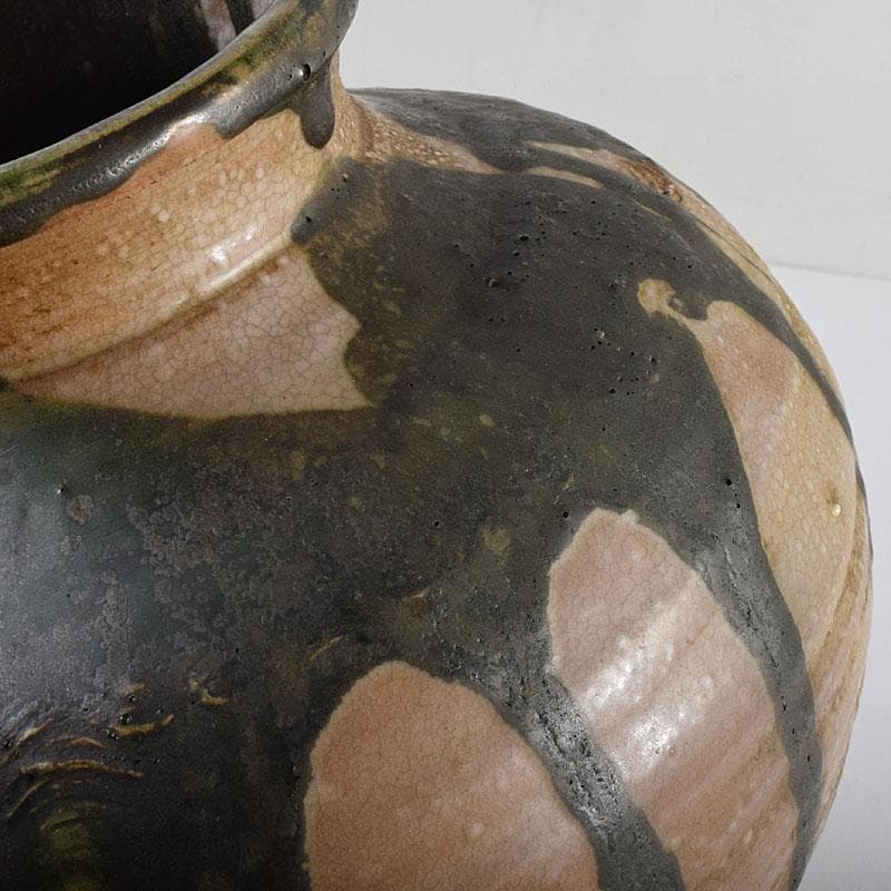 北大路魯山人作　織部焼　壷　時代箱　M　R9375H