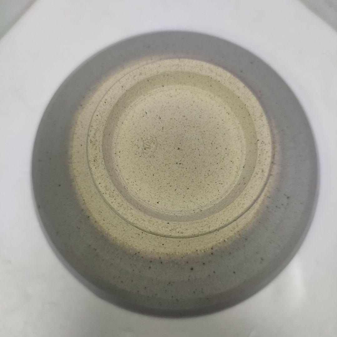 茶碗　膳所焼　岩崎新定　而妙斎筆