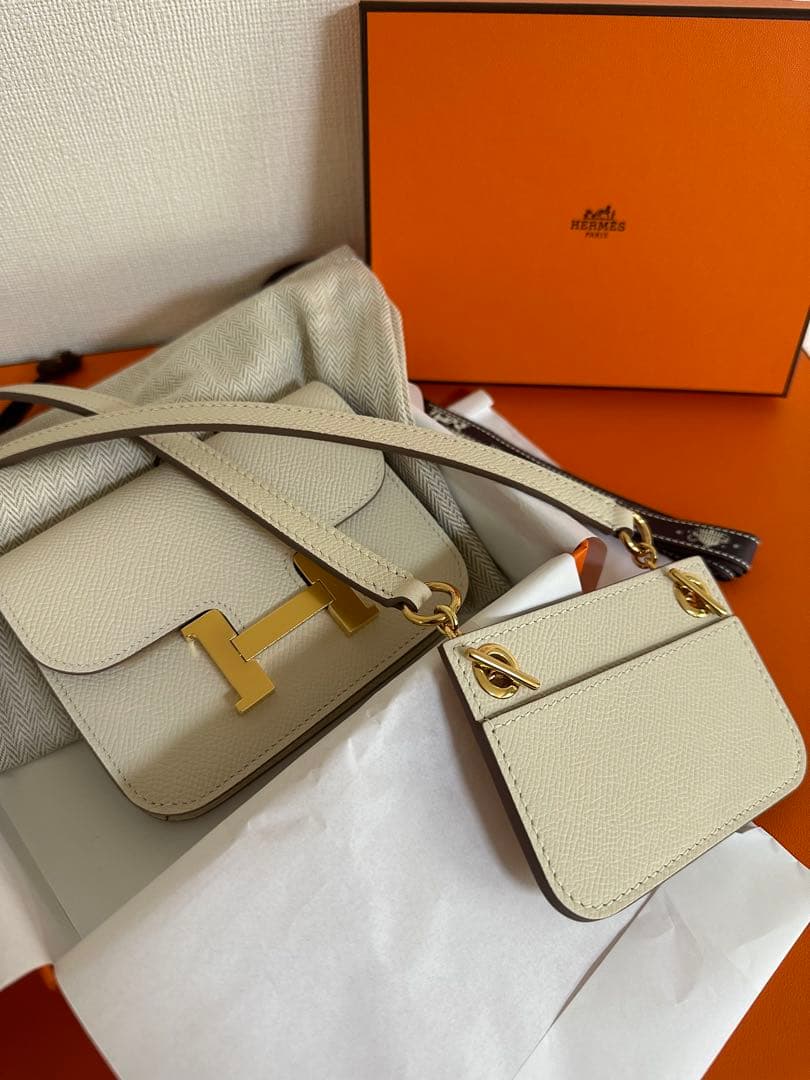 Kyoページです。HERMES コンスタンススリム　w刻印　クレ